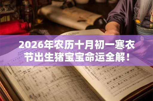2026年农历十月初一寒衣节出生猪宝宝命运全解！