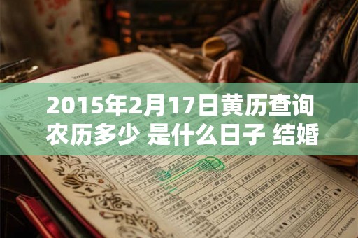 2015年2月17日黄历查询 农历多少 是什么日子 结婚吉时