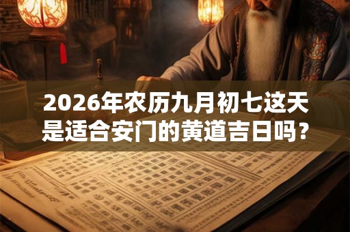 2026年农历九月初七这天是适合安门的黄道吉日吗？
