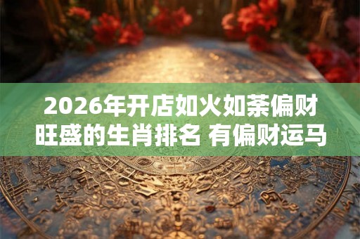 2026年开店如火如荼偏财旺盛的生肖排名 有偏财运马到成功