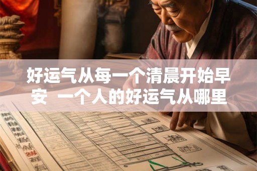 好运气从每一个清晨开始早安  一个人的好运气从哪里来