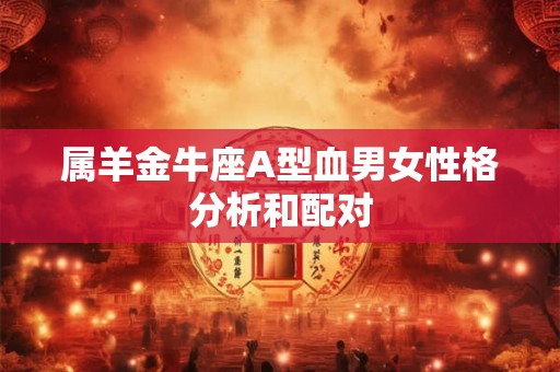 属羊金牛座A型血男女性格分析和配对