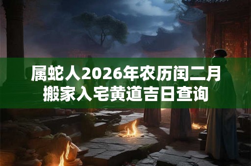 属蛇人2026年农历闰二月搬家入宅黄道吉日查询