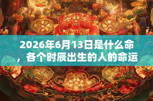 2026年6月13日是什么命，各个时辰出生的人的命运