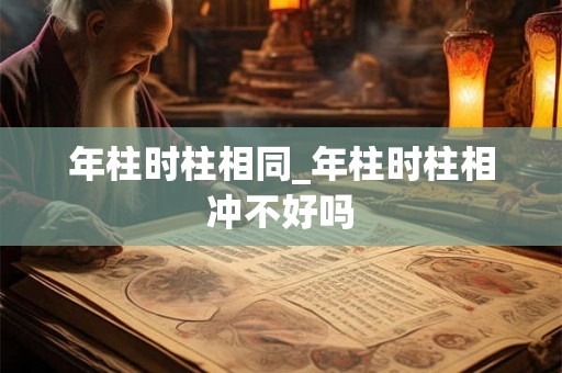 年柱时柱相同_年柱时柱相冲不好吗