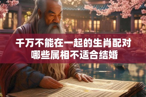 千万不能在一起的生肖配对 哪些属相不适合结婚