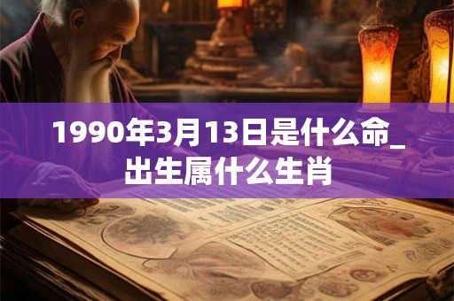 1990年3月13日是什么命_出生属什么生肖