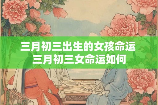 三月初三出生的女孩命运 三月初三女命运如何