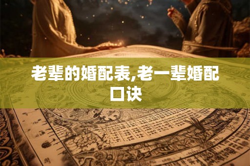 老辈的婚配表,老一辈婚配口诀