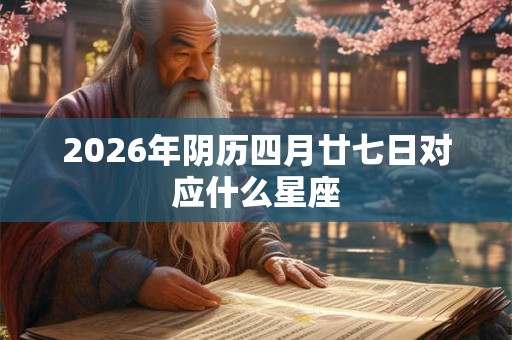 2026年阴历四月廿七日对应什么星座