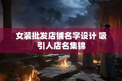 女装批发店铺名字设计 吸引人店名集锦