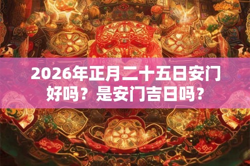 2026年正月二十五日安门好吗?是安门吉日吗? 2026年正月二十五日安门好吗?是安门吉日吗?