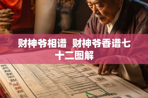 财神爷相谱  财神爷香谱七十二图解