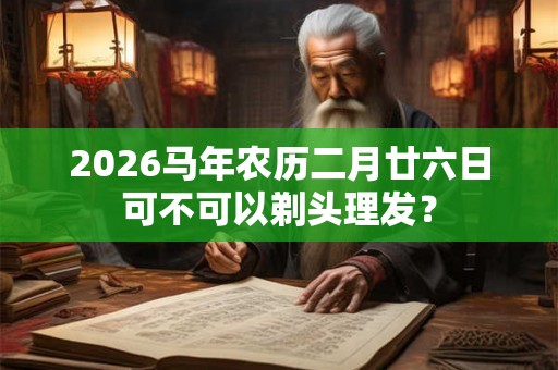 2026马年农历二月廿六日可不可以剃头理发？
