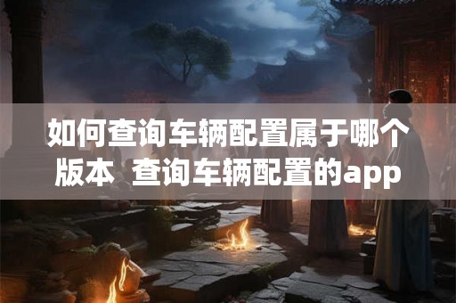 如何查询车辆配置属于哪个版本  查询车辆配置的app