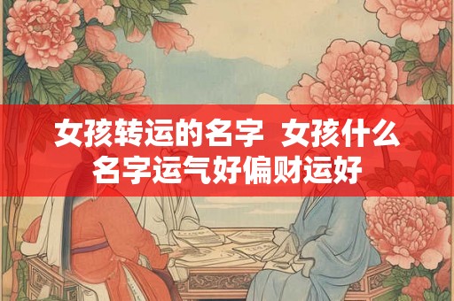 女孩转运的名字  女孩什么名字运气好偏财运好