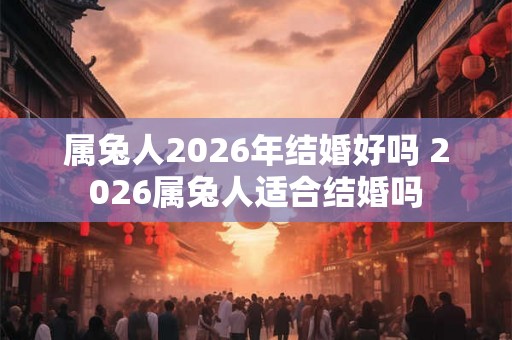 属兔人2026年结婚好吗 2026属兔人适合结婚吗