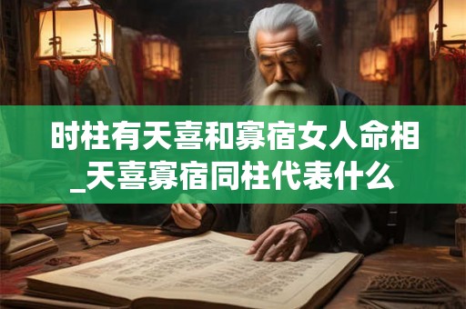 时柱有天喜和寡宿女人命相_天喜寡宿同柱代表什么
