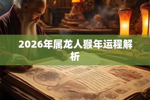 2026年属龙人猴年运程解析