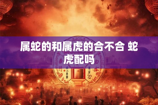 属蛇的和属虎的合不合 蛇虎配吗