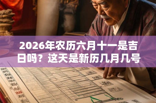 2026年农历六月十一是吉日吗？这天是新历几月几号？