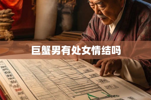 巨蟹男有处女情结吗