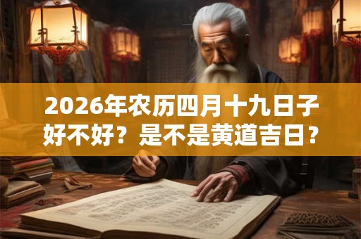 2026年农历四月十九日子好不好？是不是黄道吉日？