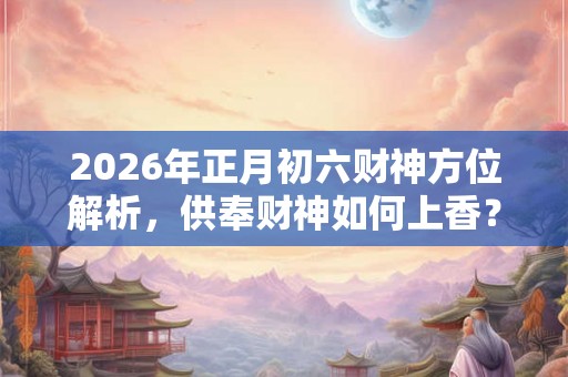 2026年正月初六财神方位解析，供奉财神如何上香？