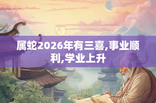 属蛇2026年有三喜,事业顺利,学业上升