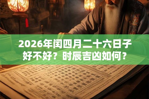 2026年闰四月二十六日子好不好?时辰吉凶如何? 2026年闰四月二十六日子好不好?时辰吉凶如何?