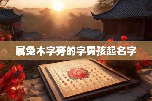 属兔木字旁的字男孩起名字