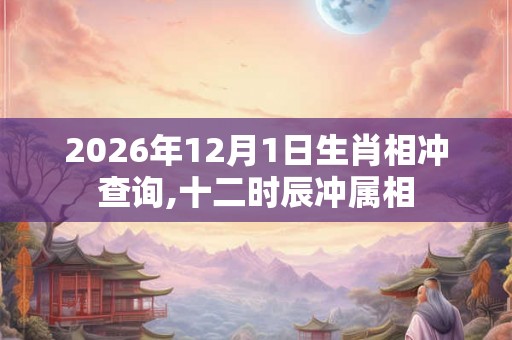 2026年12月1日生肖相冲查询,十二时辰冲属相