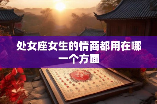 处女座女生的情商都用在哪一个方面
