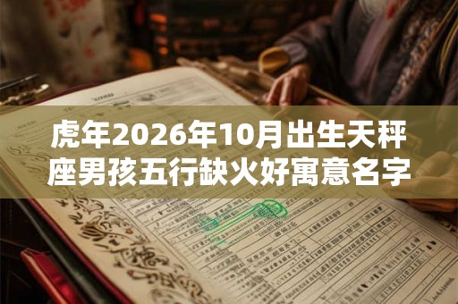 虎年2026年10月出生天秤座男孩五行缺火好寓意名字精选