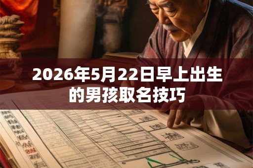2026年5月22日早上出生的男孩取名技巧