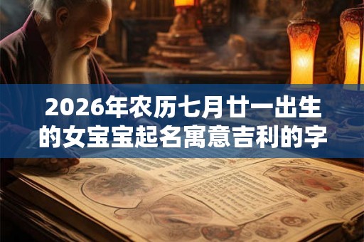 2026年农历七月廿一出生的女宝宝起名寓意吉利的字