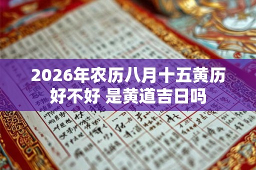 2026年农历八月十五黄历好不好 是黄道吉日吗