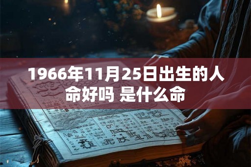 1966年11月25日出生的人命好吗 是什么命 1966年11月25日出生的人命好吗 是什么命