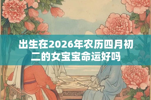 出生在2026年农历四月初二的女宝宝命运好吗