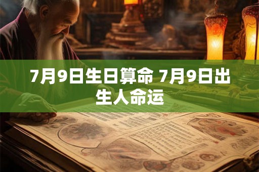 7月9日生日算命 7月9日出生人命运