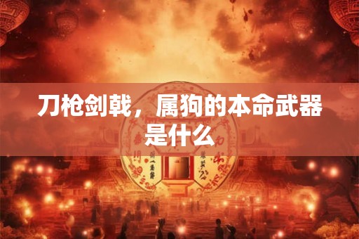 刀枪剑戟，属狗的本命武器是什么