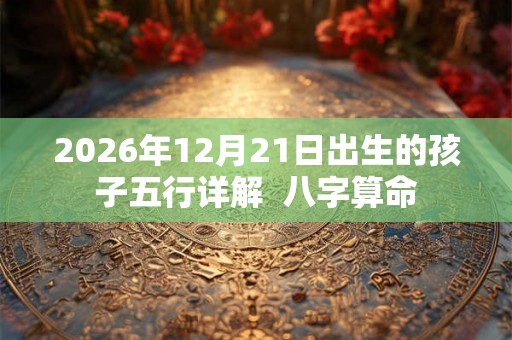 2026年12月21日出生的孩子五行详解  八字算命