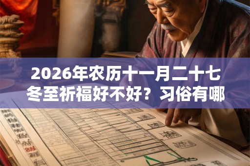 2026年农历十一月二十七冬至祈福好不好?习俗有哪些? 2026年农历十一月二十七冬至祈福好不好?习俗有哪些?