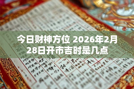 今日财神方位 2026年2月28日开市吉时是几点