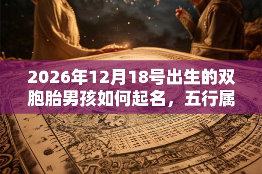 2026年12月18号出生的双胞胎男孩如何起名，五行属什么