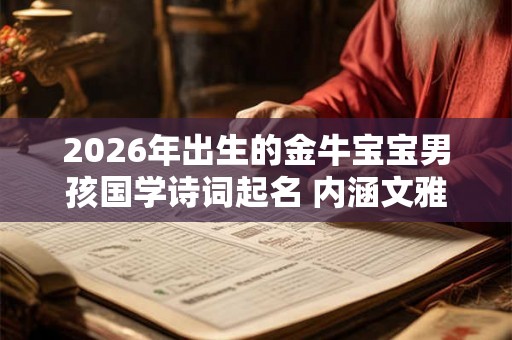 2026年出生的金牛宝宝男孩国学诗词起名 内涵文雅