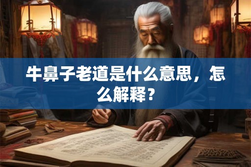 牛鼻子老道是什么意思，怎么解释？