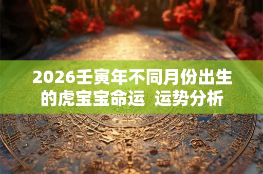 2026壬寅年不同月份出生的虎宝宝命运 运势分析 2026壬寅年不同月份出生的虎宝宝命运 运势分析