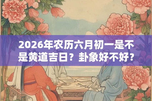 2026年农历六月初一是不是黄道吉日？卦象好不好？