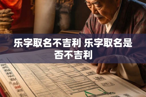 乐字取名不吉利 乐字取名是否不吉利